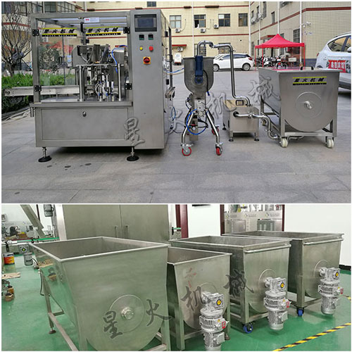 全自動(dòng)醬料包裝生產(chǎn)線細(xì)節(jié)