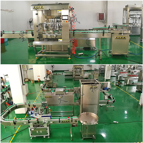 鮮椒醬灌裝機生產(chǎn)線廠家實拍圖