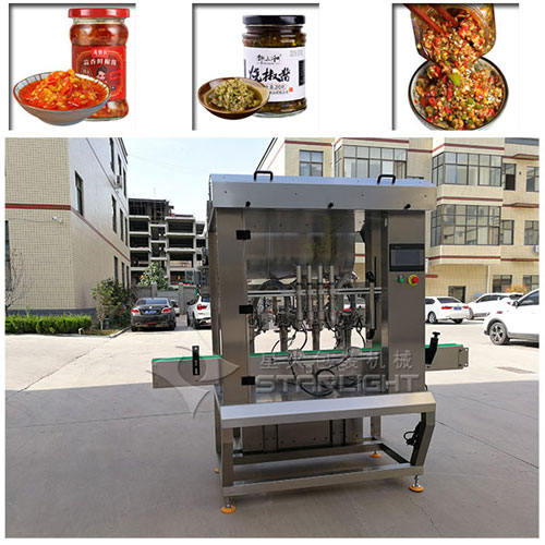 全自動剁椒醬灌裝機(jī)械樣品圖