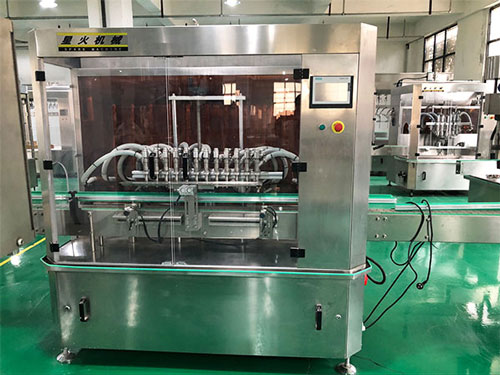 大型整套花生油自動灌裝機流水線實拍