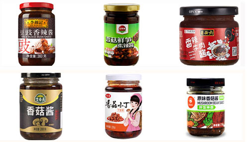 全自動香菇醬灌裝機樣品展示圖