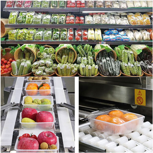 瓜果|生鮮|果蔬保鮮膜包裝機(jī)樣品