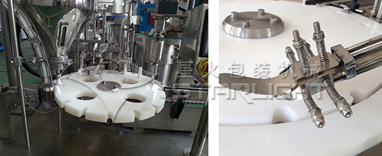 全自動(dòng)口服液灌裝旋蓋一體機(jī)細(xì)節(jié)展示
