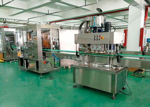 十二頭全自動膏液灌裝生產(chǎn)線-膏液體灌裝旋蓋生產(chǎn)線