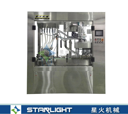 4頭液體全自動(dòng)灌裝旋蓋一體機(jī)