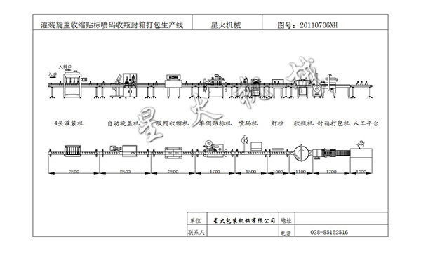 星火全自動(dòng)消毒液灌裝線設(shè)計(jì)方案